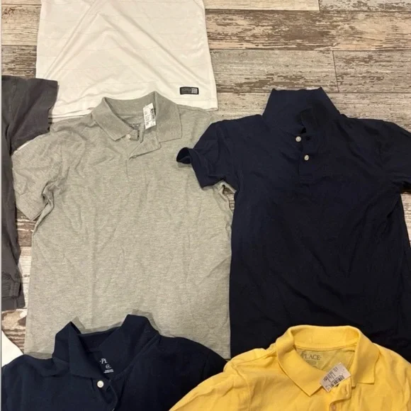 Assorted Polo Shirts - White, Gray, Navy, Yellow - Picture 3 of 5